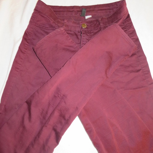 H&M Pants - Burgundy High Waist Pants